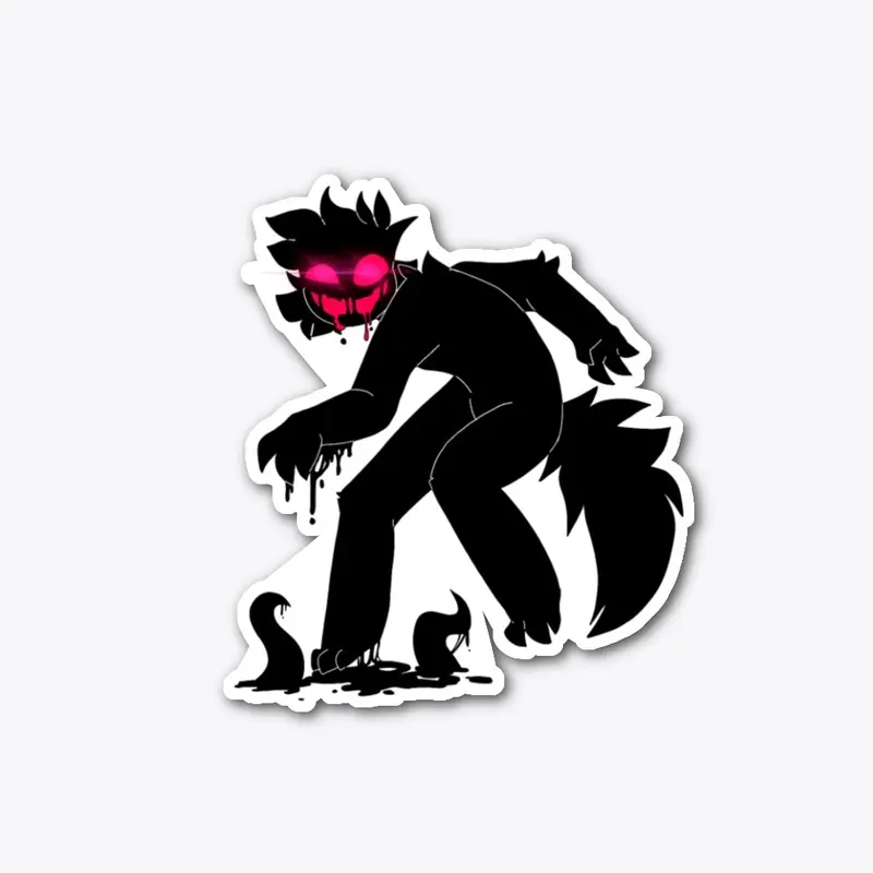 corrupted KO die cut sticker